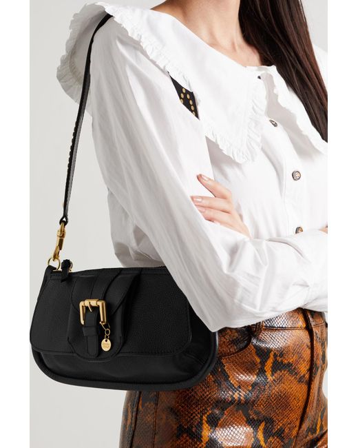 See By Chloé Lesly Embellished Textured-leather Shoulder Bag in Black | Lyst