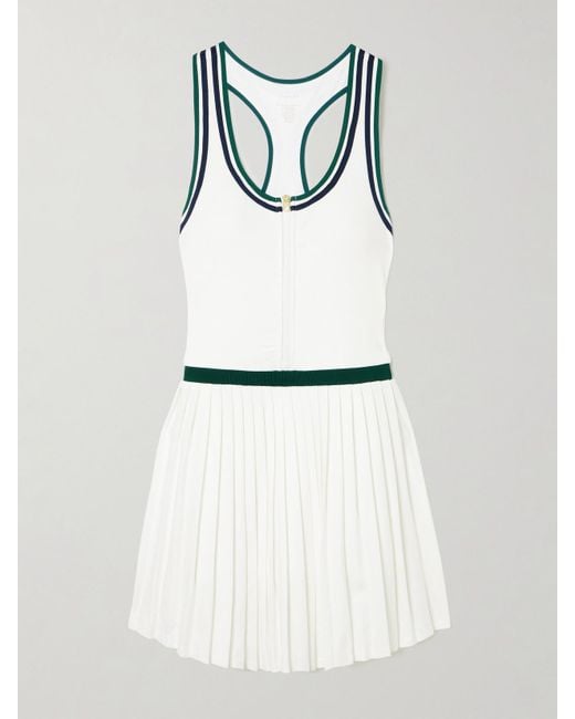 Mini-Robe En Jersey Stretch À Plis Jane Court Varley en coloris White