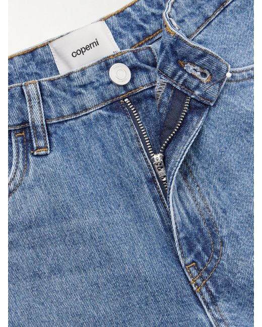 Coperni Blue Halbhohe Jeans Mit Geradem Bein