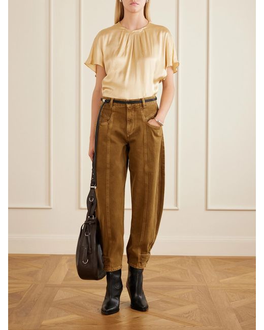 Isabel Marant Natural Leja Tapered Jeans