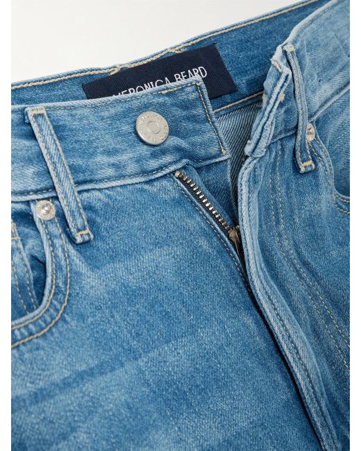 Veronica Beard Blue Taylor High-Rise Wide-Leg Jeans