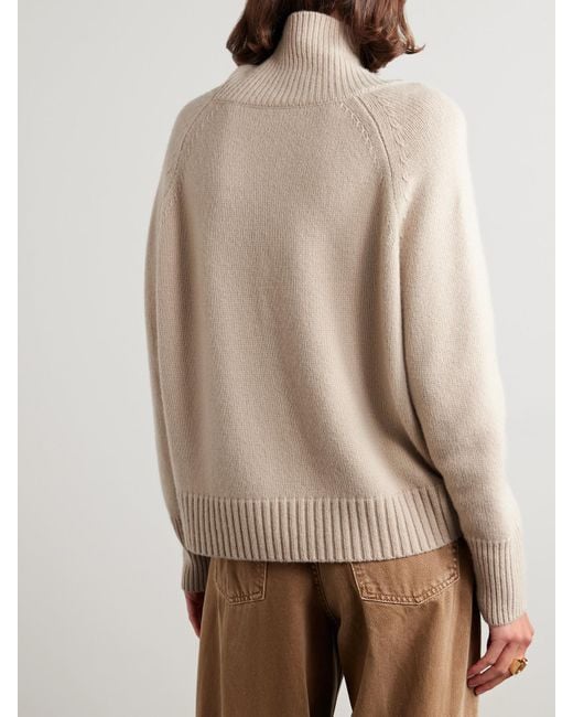 Nili Lotan Natural Lanie Cashmere Turtleneck Sweater