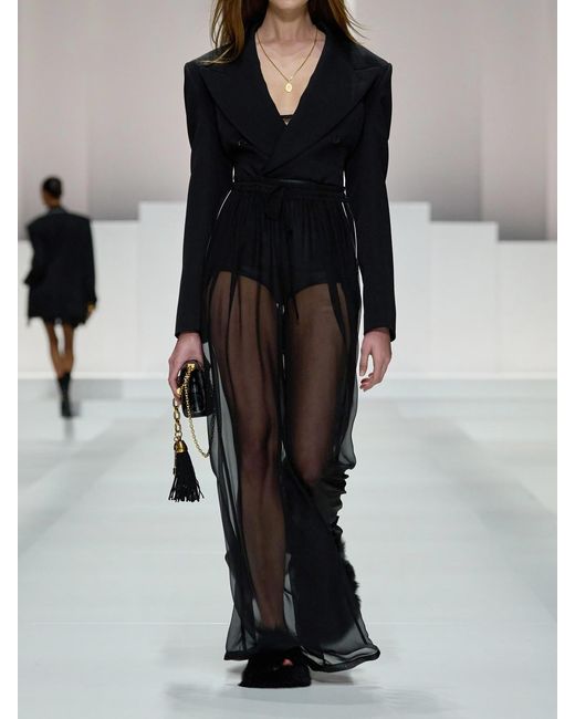 Dolce & Gabbana Black Satin High Waist Shorts