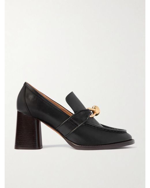 Bottega Veneta Black Astaire Pumps Aus Leder