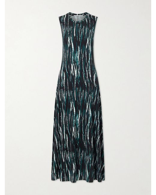 Proenza Schouler Blue Jordyn Printed Jersey Midi Dress