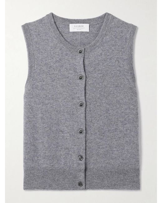 La Ligne Gray Cashmere Vest