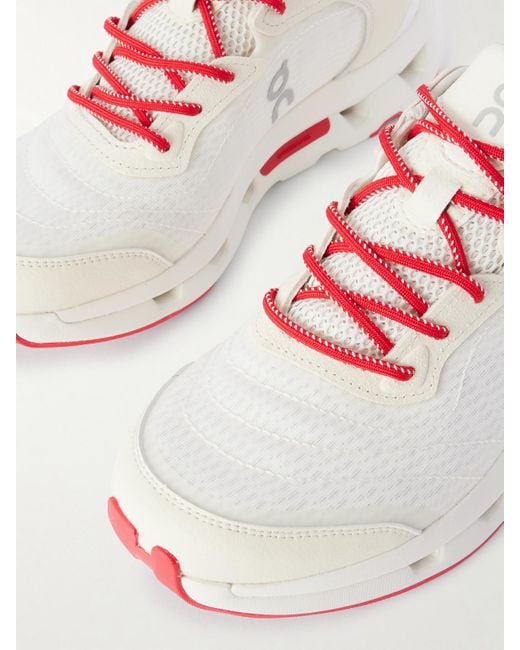 On Shoes White Zendaya Cloudze Mo Sneakers Aus Recyceltem Mesh Mit Gummibesätzen