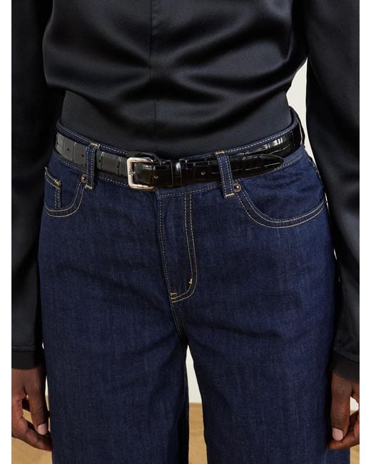 DEHANCHE Black Nini Embossed Leather Belt