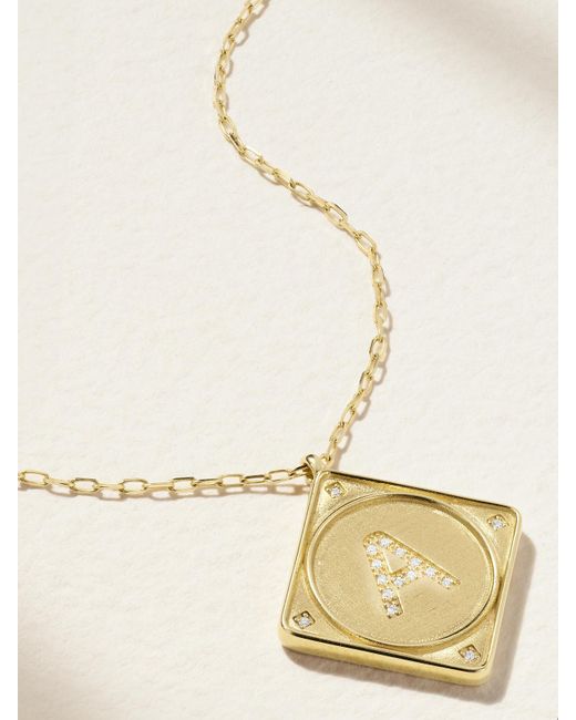 Lauren Rubinski Natural Initial 14-Karat Diamond Necklace