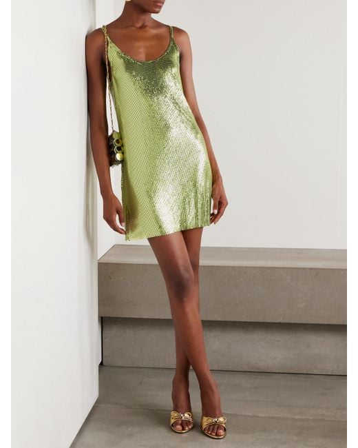 Rabanne Green Chainmail Mini Dress