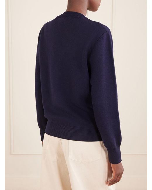Rohe Blue Stretch-Wool Sweatshirt