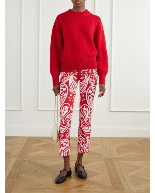 High Sport Red Haley Wool And Cashmere-Blend Sweater