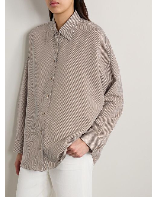 Agolde Gray Roux Hemd Aus Gestreiftem Webstoff