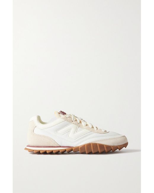 New Balance Rc 30 Canvas, Brushed-suede And Leather Sneakers in White ...