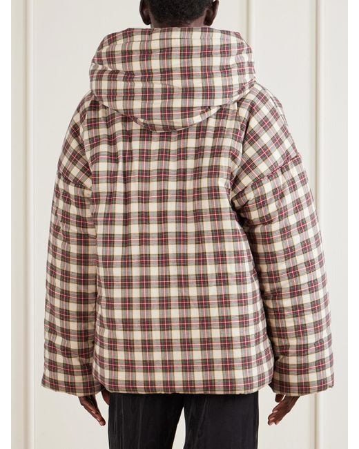 Dries Van Noten Multicolor Hooded Checked Padded Cotton-Flannel Jacket