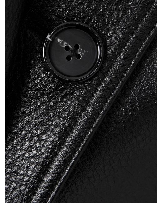 Totême  Black Jacke Aus Strukturiertem Leder