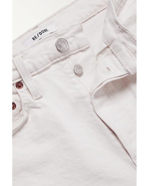 Re/done White 70S Stove Pipe Straight-Leg Jeans