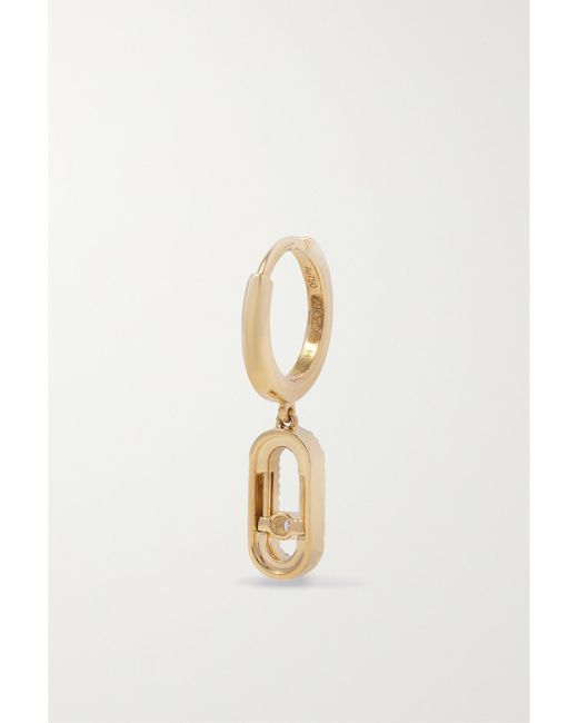 Messika Natural Move Uno 18-Karat Diamond Hoop Earrings