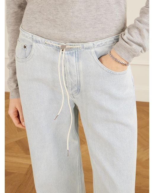 Still Here White Cool Wide-Leg Jeans