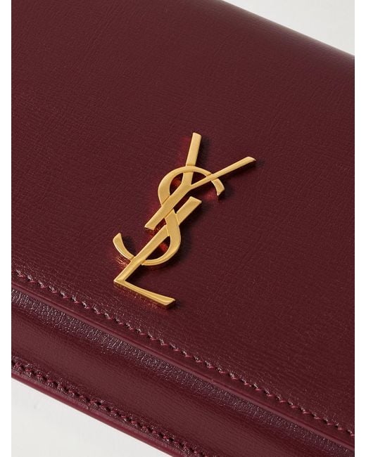 Saint Laurent Red Cassandre Strap Leather Phone Case