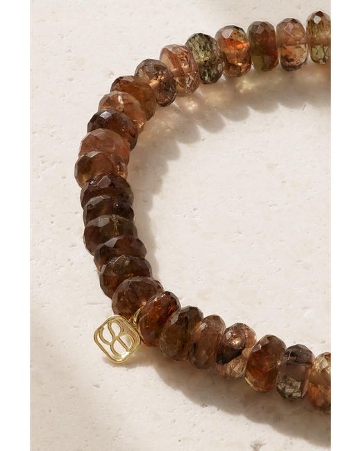 Sydney Evan Natural Evil Eye 14-Karat, Andalusite And Diamond Bracelet