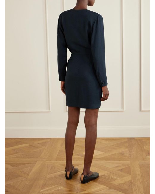 Blazé Milano Blue Luna Friesian Crepe Mini Dress