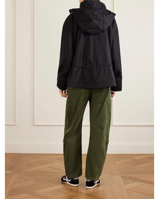 Loewe Black Hooded Cotton And Silk-Blend Canvas Jacket