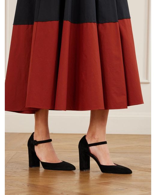 Gianvito Rossi Black 85 Suede Pumps