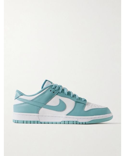 Nike Blue Dunk Low Retro Sneakers Aus Leder