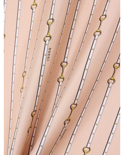 Gucci Natural Printed Silk Twill Shirt