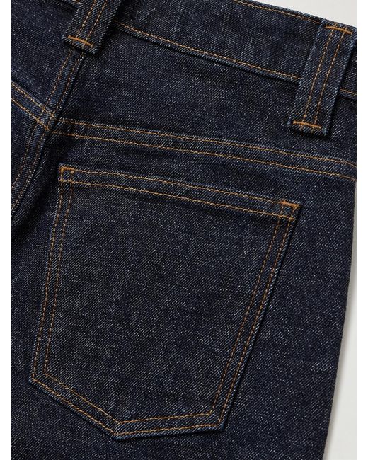 Khaite Blue Delina High-Rise Straight-Leg Jeans