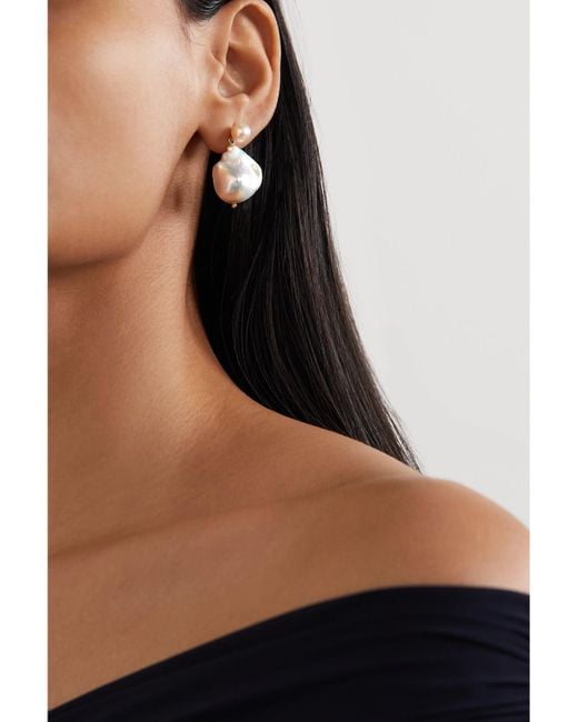 Mateo Natural Duality 14-Karat Pearl Earrings