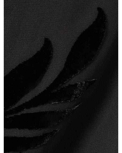 Etro Black Asymmetric Devoré-Velvet Wrap Skirt