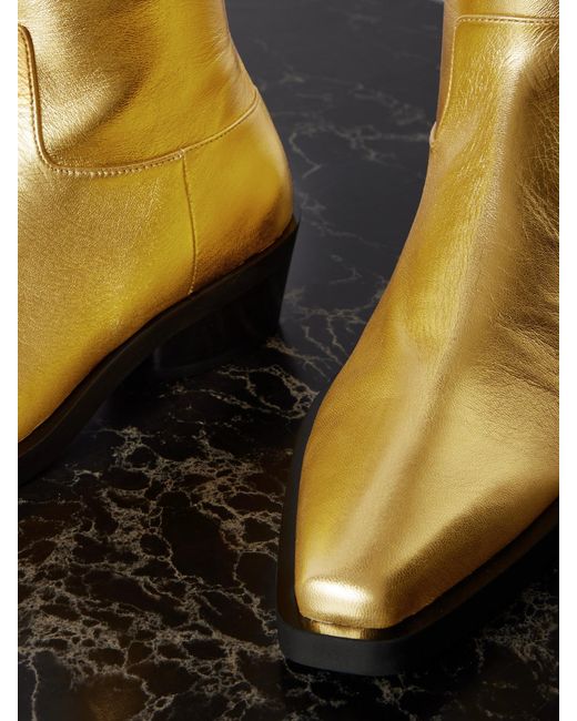 Proenza Schouler Bronco Metallic Leather Ankle Boots