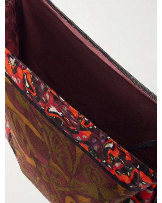 Dries Van Noten Black Printed Satin Shoulder Bag