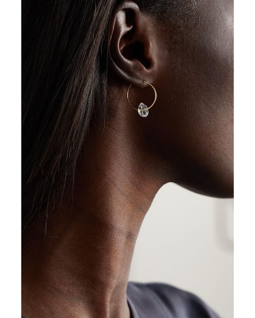 Melissa Joy Manning Natural 14-Karat Recycled Herkimer Diamond Hoop Earrings