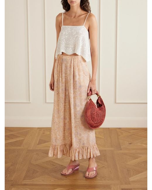 Chloé White Crocheted Cotton Top
