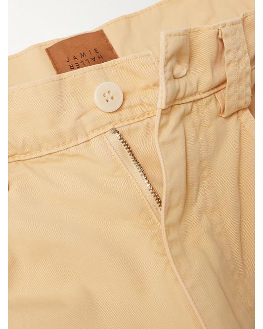 Jamie Haller Natural The Crop Painter Cropped Mid-Rise Wide-Leg Jeans