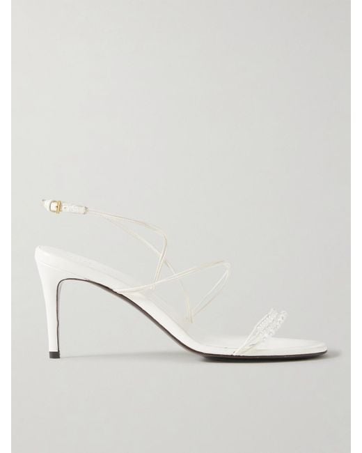 Sandales En Cuir À Perles Loop Khaite en coloris White