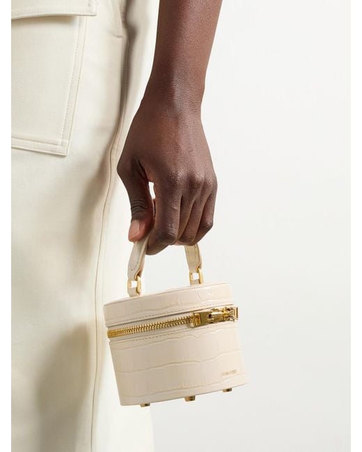 Tom Ford Natural Audrey Mini Croc-Effect Leather Tote