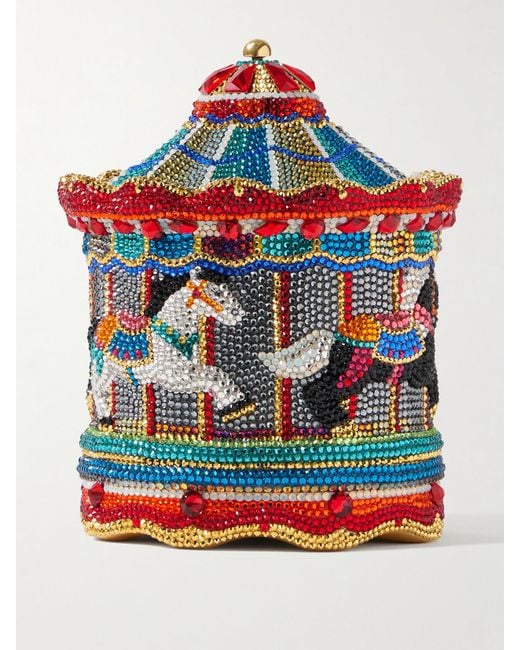 Judith Leiber Gray Jane's Carousel Crystal-Embellished-Tone Clutch