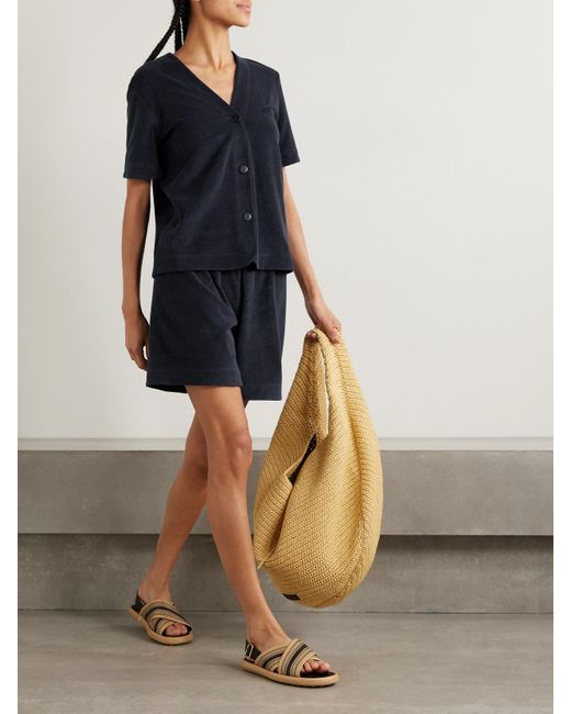 Eres Blue Sauna Cotton-Terry Shorts