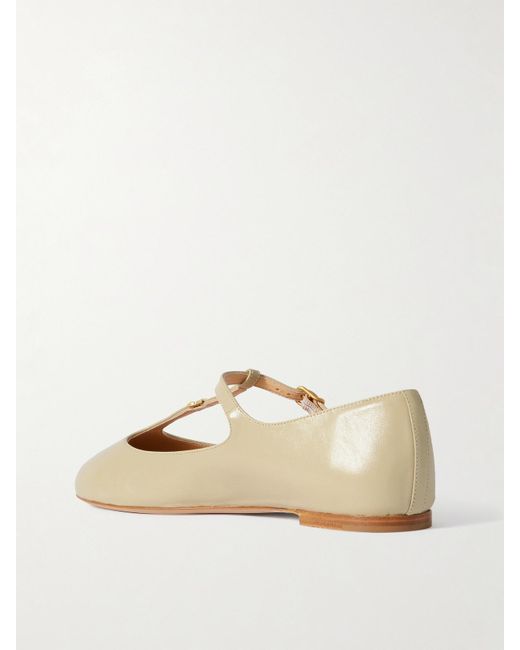 Chloé Natural Marcie Ballerinas Aus Leder Mit Verzierung