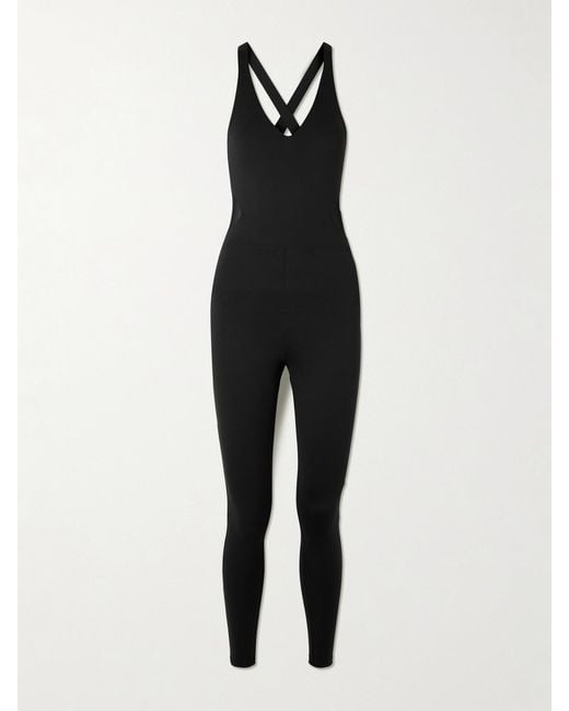 Eres Black Graham Tulle-Trimmed Stretch-Jersey Jumpsuit