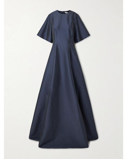 BERNADETTE Blue Madeline Taffeta Gown
