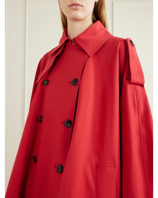 Rohe Red Cotton-Gabardine Coat