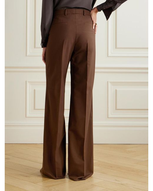 Gucci Brown Hose Mit Weitem Bein Aus Einer Wollmischung