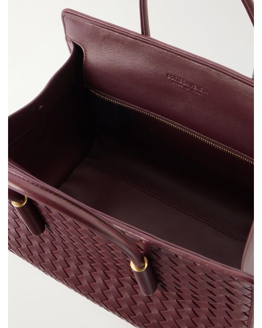 Bottega Veneta Purple Barbara Intrecciato Leather Shoulder Bag