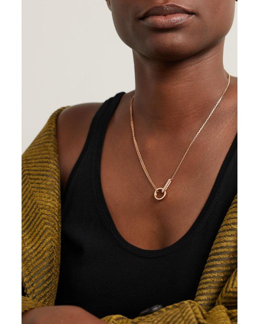 Repossi White Berbère 18-Karat Rose Diamond Necklace