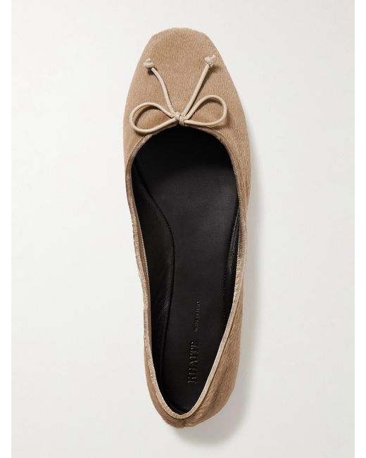 Khaite Natural Charlotte Calf Hair Ballet Flats
